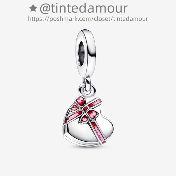 Pandora Openable Heart Chocolate Gift Box Dangle Charm - Picture 1 of 2